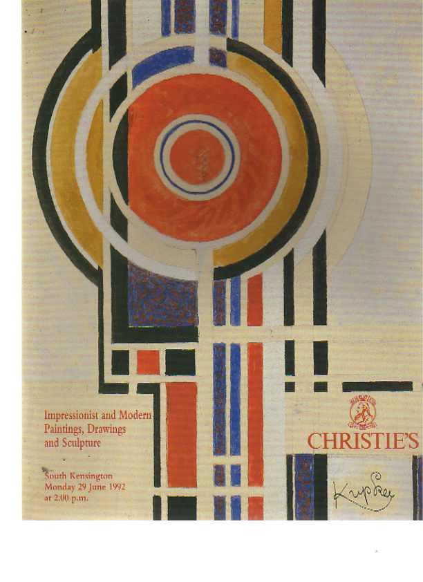 Christies 1992 Impressionist & Modern Paintings, Drawings