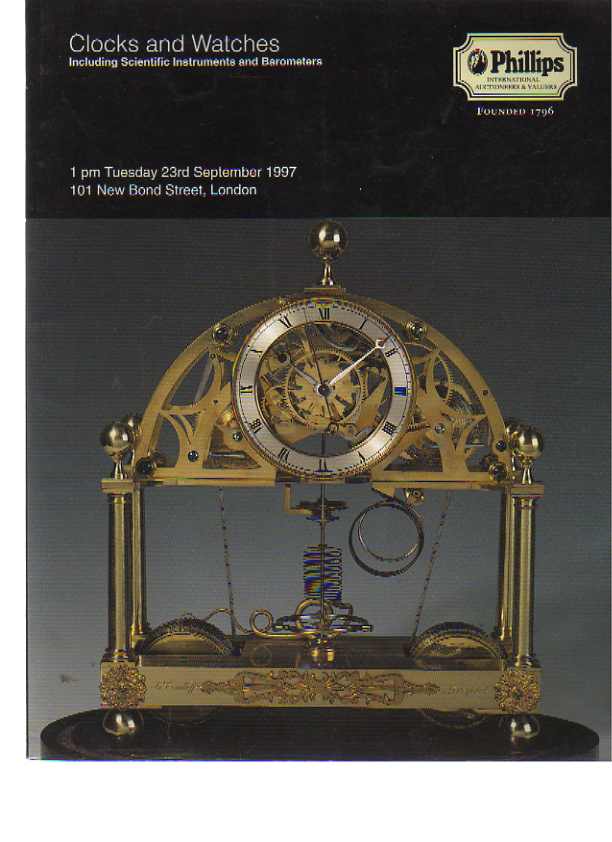 Phillips 1997 Clocks & Watches, Scientific Instruments