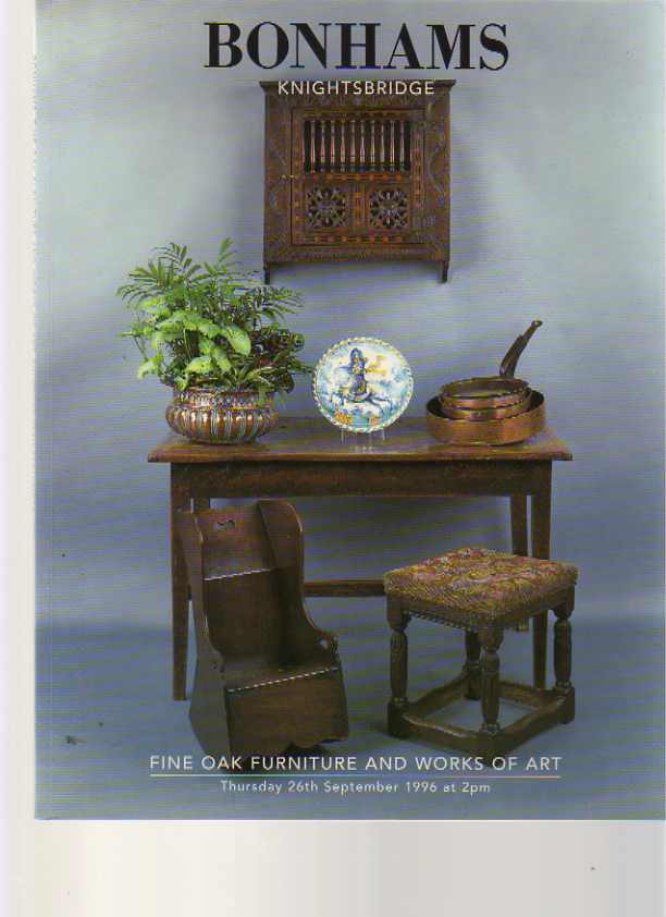 Bonhams 1996 Fine Oak Furniture & Works of Art - Click Image to Close