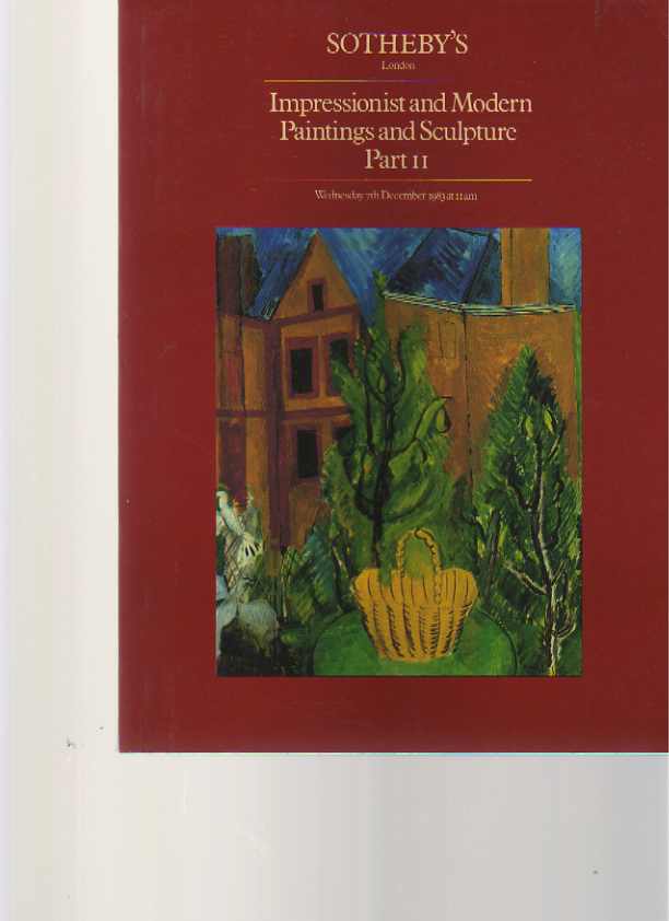 Sothebys 1983 Impressionist, Modern Paintings, Sculpture Part II