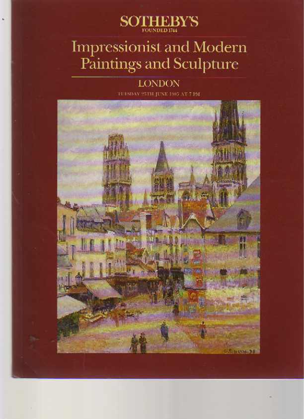 Sothebys 1985 Impressionist & Modern Paintings & Sculpture