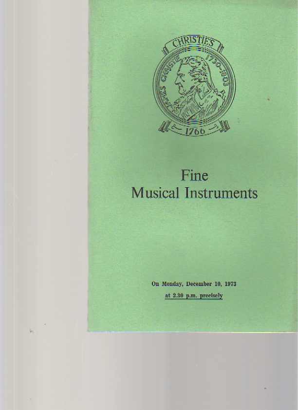 Christies 1973 Fine Musical Instruments - Click Image to Close