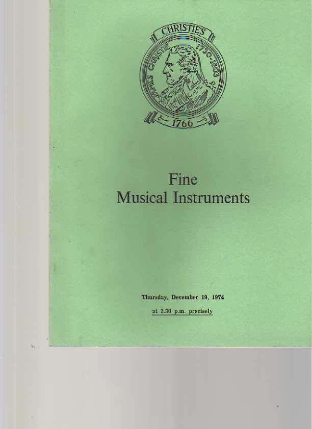 Christies December 1974 Fine Musical Instruments