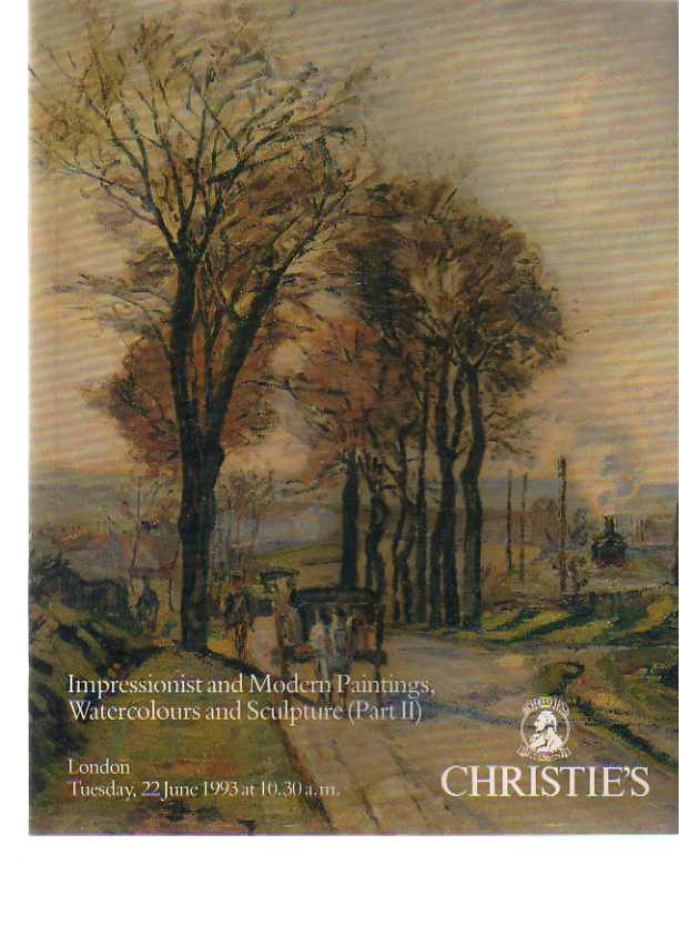Christies June 1993 Impressionist & Modern Paintings & Sculpture