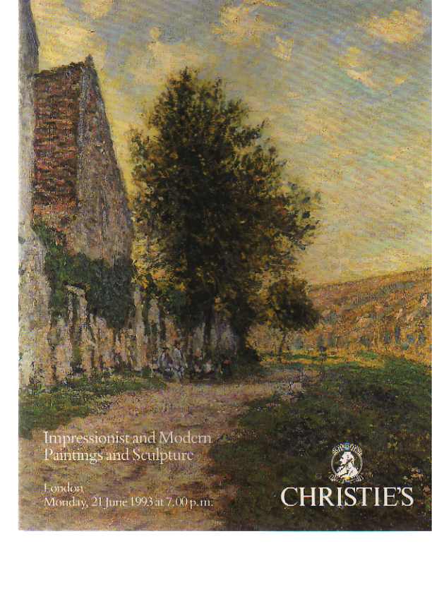 Christies 21st June 1993 Impressionist & Modern Paintings & Sculpture