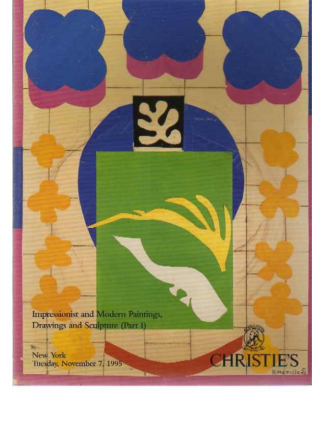 Christies November 1995 Impressionist & Modern Paintings & Sculpture