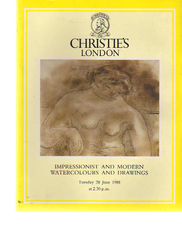 Christies June 1988 Impressionist & Modern Watercolors & Drawings