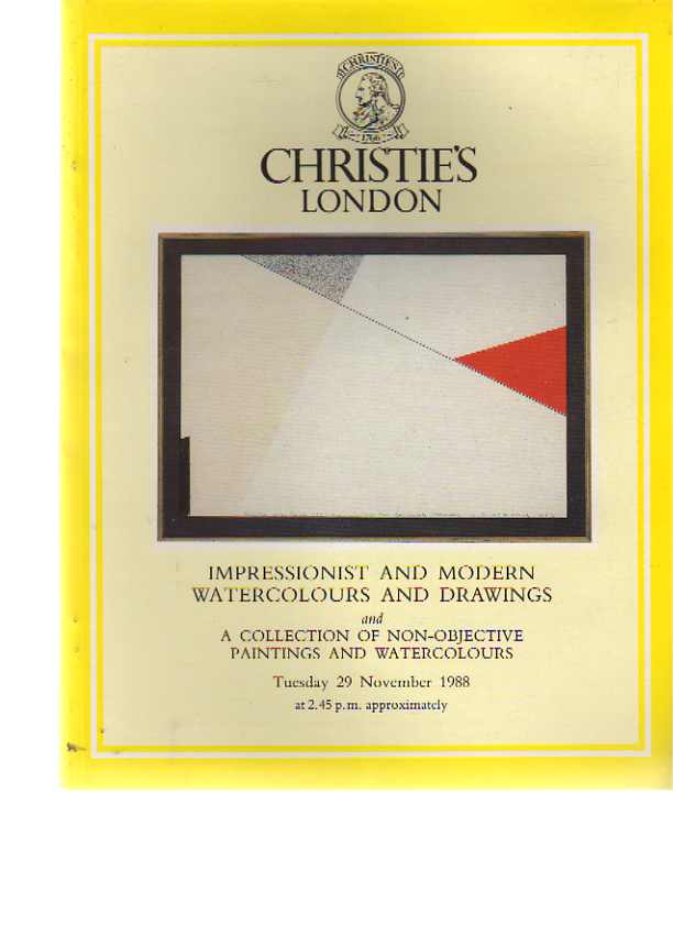 Christies 1988 Impressionist & Modern Watercolors & Drawings
