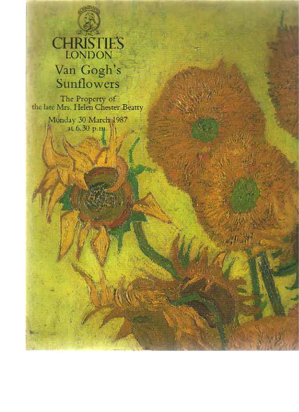Christies 1987 Van Gogh's Sunflowers