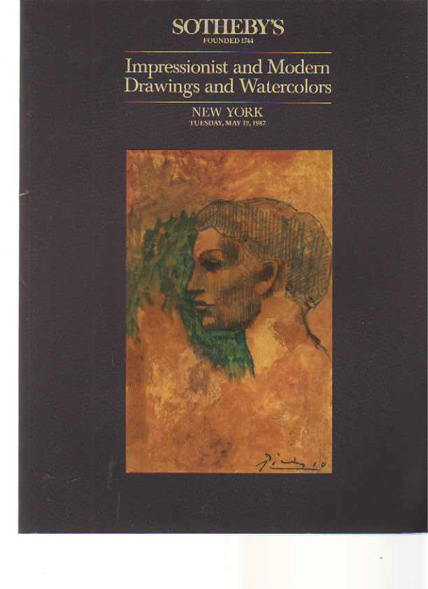 Sothebys 1987 Impressionist & Modern Drawings & Watercolors