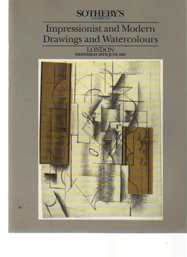 Sothebys June 1989 Impressionist & Modern Drawings & Watercolours