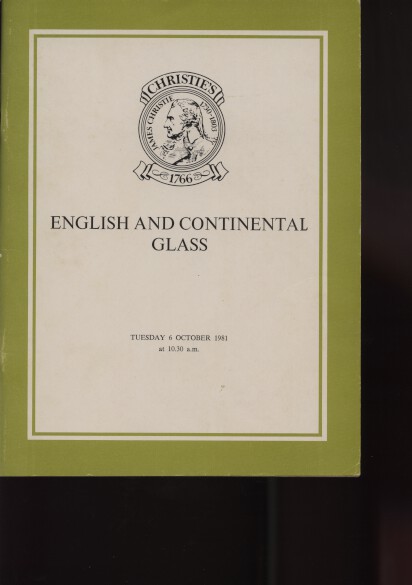 Christies 1981 English & Continental Glass