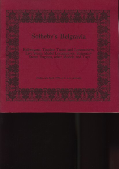 Sothebys 1979 Railwayana, Tinplate Trains, Locomotives etc (Digital only)