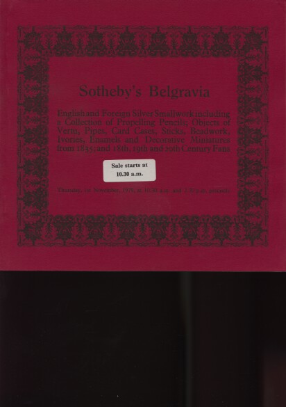 Sothebys 1979 English & Foreign Silver, Canes & Fans