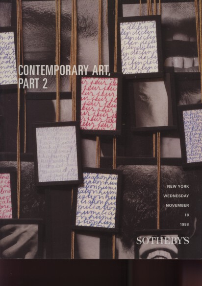 Sothebys November 1998 Contemporary Art Part 2