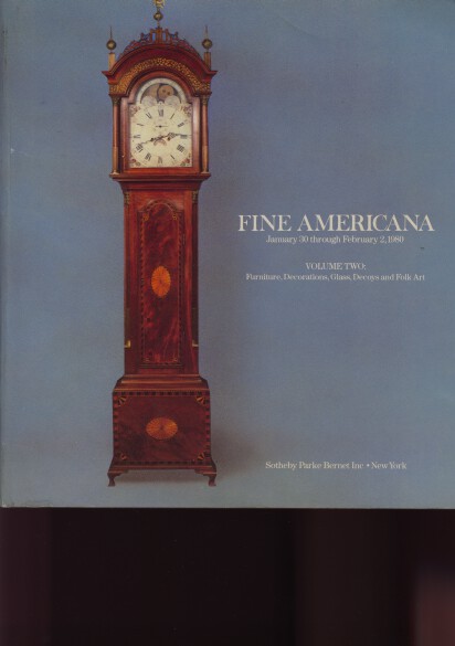 Sothebys 1980 Fine Americana, Furniture, Folk Art