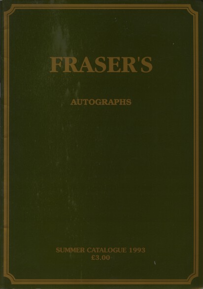 Frasers summer 1993 Autographs