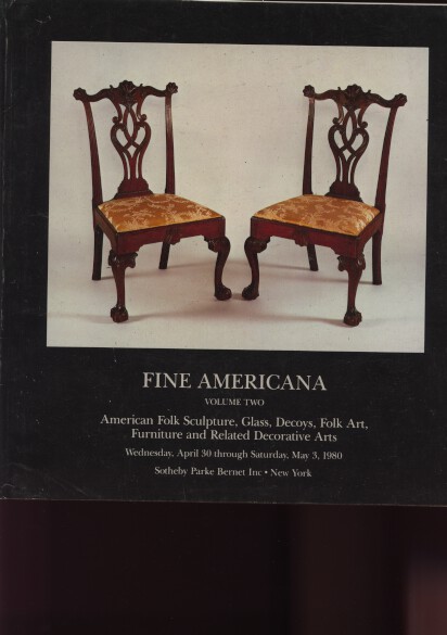 Sothebys 1980 Fine Americana Volume 2, Folk Art, Furniture