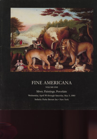 Sothebys April & May 1980 Fine Americana, Silver Paintings Porcelain - Click Image to Close