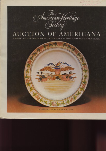 Sothebys 1974 American Heritage Society