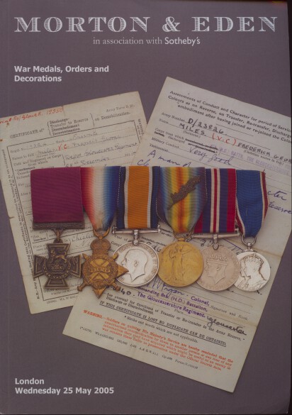 Morton & Eden 2005 War Medals, Orders & Decorations