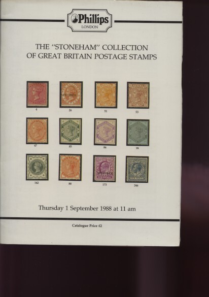 Phillips 1988 Stoneham Collection Great Britain Postage Stamps