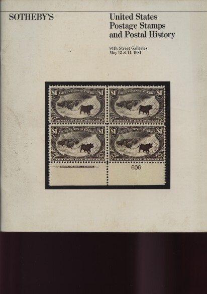Sothebys 1981 United States Postage Stamps, Postal History