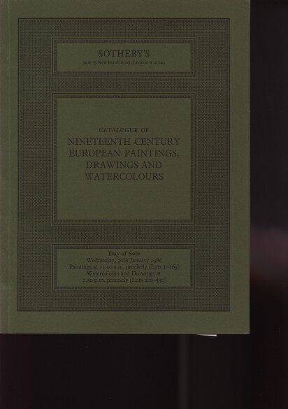 Sothebys 1980 19th C European Paintings, Drawings & Watercolours (Digital only)