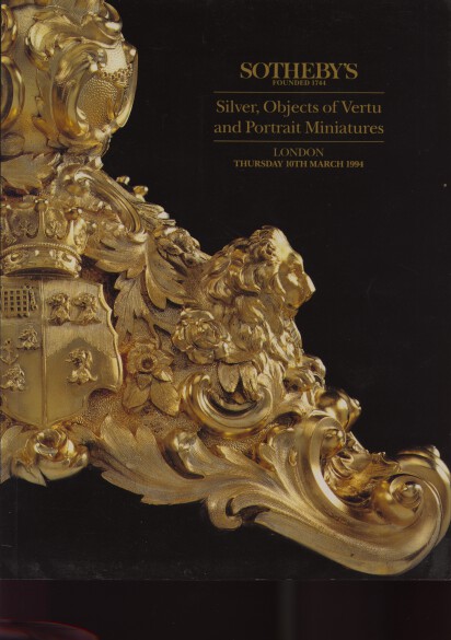 Sothebys 1994 Silver, Objects of Vertu & Portrait Miniatures (Digital only)