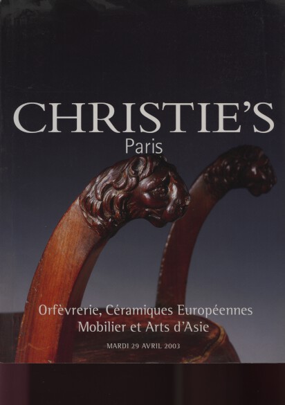 Chrsities 2003 (French) Furniture, Ceramics, Silver; Asian arts