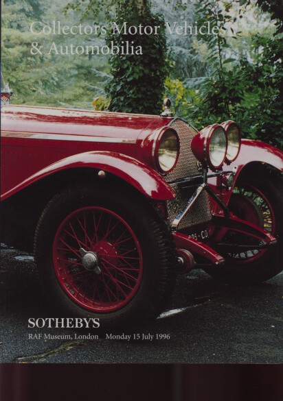 Sothebys 1996 Collectors Vehicles and Automobilia - Click Image to Close