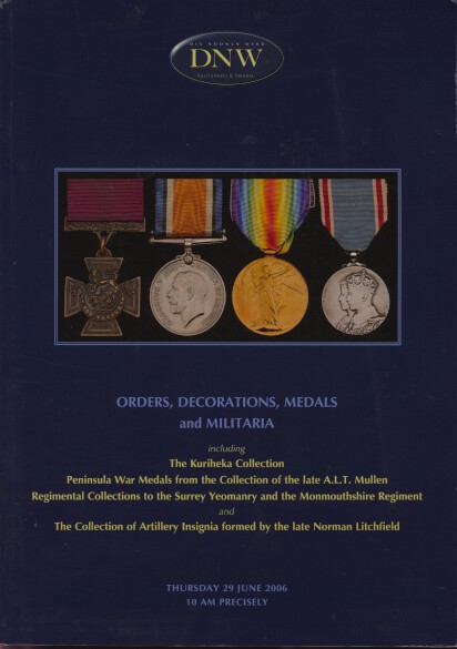 DNW June 2006 Orders, Decorations, Medals & Militaria