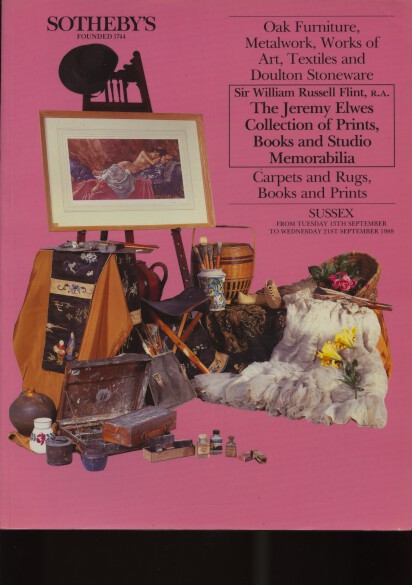 Sothebys 1988 Oak Furniture, Russell Flint Prints etc
