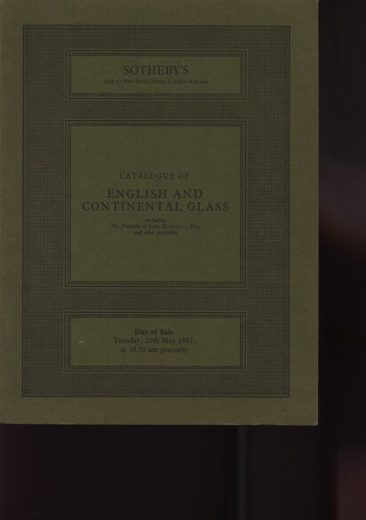 Sothebys 1981 English & Continental Glass