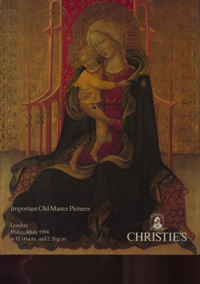 Christies 1994 Important Old Master Pictures - Click Image to Close