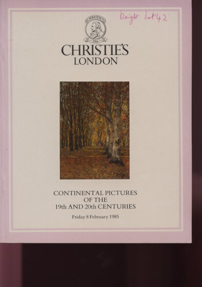 Christies 1985 Continental Pictures 19th & 20th Centuries
