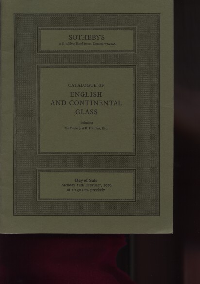 Sothebys 1979 English & Continental Glass