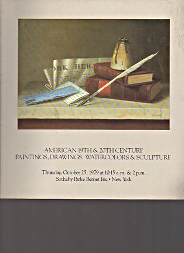 Sothebys 1979 American Paintings & Watercolors 19th & 20th C