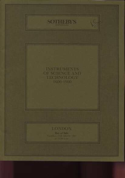 Sothebys 1987 Instruments of Science & Technology 1600-1900