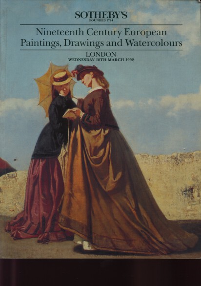 Sothebys March 1992 19th C European Paintings, Drawings, Watercolours