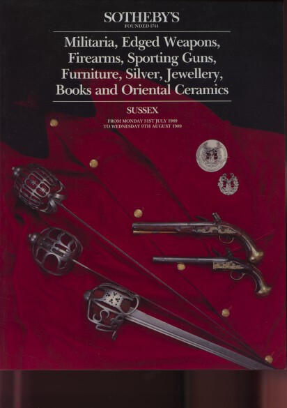 Sothebys 1989 Militaria, Edged Weapons, Firearms, Guns