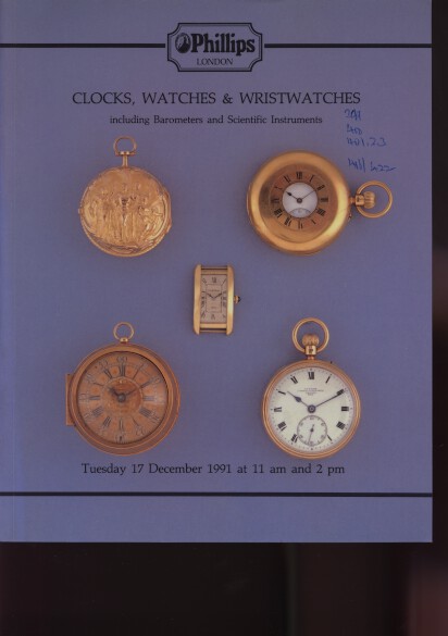 Phillips December 1991 Clocks, Wristwatches, Scientific Instruments