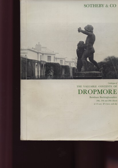 Sothebys 1969 Valuable Contents of Dropmore, Bucks