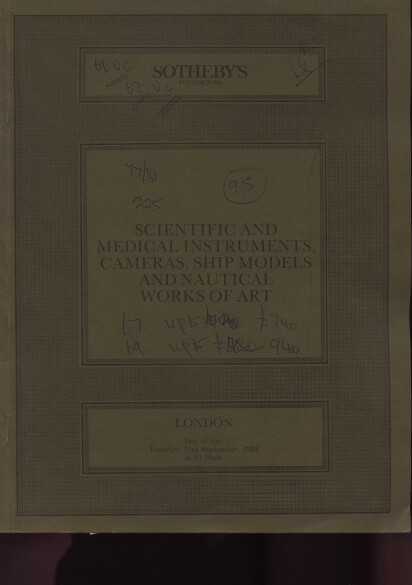 Sothebys 1986 Scientific, Medical Instruments, Cameras (Digital only)