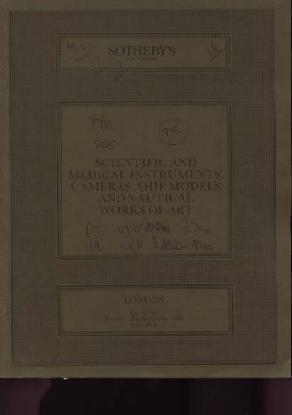 Sothebys 1986 Scientific, Medical Instruments, Cameras