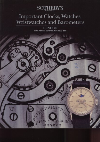 Sothebys 1990 Important Clocks, Watches, Wristwatches