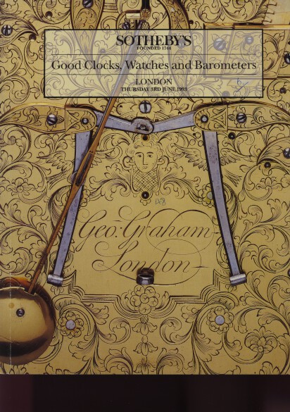 Sothebys 1993 Good Clocks, Watches & Barometers