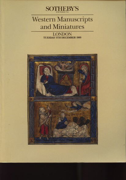 Sothebys 1989 Western Manuscripts & Miniatures