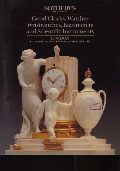 Sothebys October 1992 Good Clocks, Watches, Scientific Instruments
