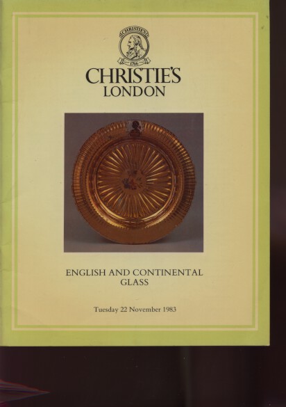 Christies 1983 English & Continental Glass - Click Image to Close